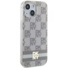 DKNY DKHMP14SHCPTSE iPhone 14 / 15 / 136.1 beżowy/beige hardcase IML Checkered Mono Pattern & Printed Stripes MagSafe